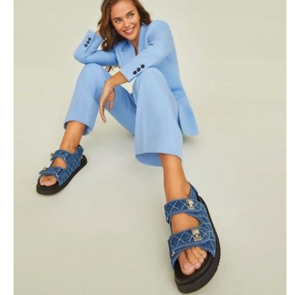 Dune London | NWOT Windowpane Grip-Tape Sandals - Picture 2 of 10